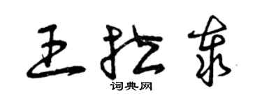 曾慶福王拉泰草書個性簽名怎么寫