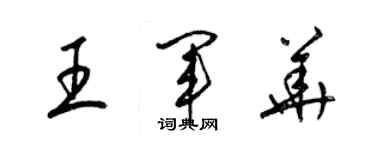 梁錦英王軍華草書個性簽名怎么寫