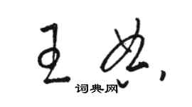 駱恆光王典草書個性簽名怎么寫