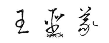 駱恆光王聖義草書個性簽名怎么寫