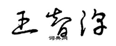 曾慶福王智淳草書個性簽名怎么寫