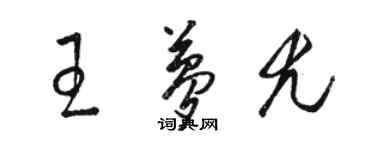 駱恆光王夢尤草書個性簽名怎么寫