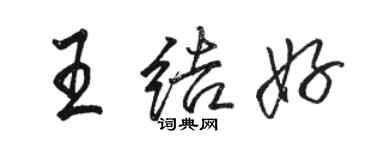 駱恆光王結好行書個性簽名怎么寫