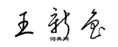 梁錦英王新魯草書個性簽名怎么寫