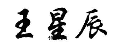 胡問遂王星辰行書個性簽名怎么寫