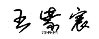 朱錫榮王紫宸草書個性簽名怎么寫