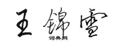 駱恆光王錦雪行書個性簽名怎么寫