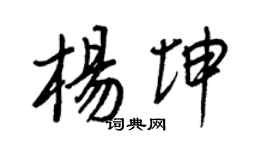 王正良楊坤行書個性簽名怎么寫