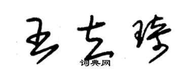 朱錫榮王立琦草書個性簽名怎么寫