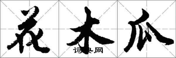 胡問遂花木瓜行書怎么寫