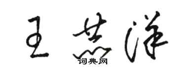 駱恆光王赫洋草書個性簽名怎么寫