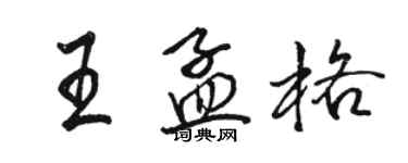 駱恆光王孟格行書個性簽名怎么寫