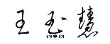 駱恆光王玉慧草書個性簽名怎么寫