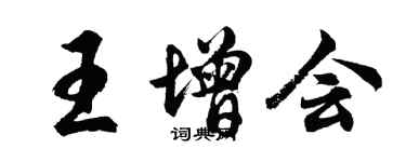 胡問遂王增會行書個性簽名怎么寫