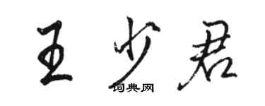 駱恆光王少君行書個性簽名怎么寫