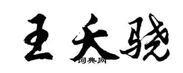 胡問遂王夭驍行書個性簽名怎么寫