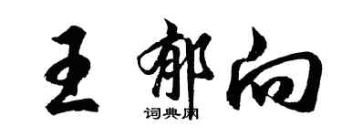 胡問遂王郁向行書個性簽名怎么寫