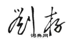 駱恆光劉存草書個性簽名怎么寫