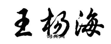 胡問遂王楊海行書個性簽名怎么寫