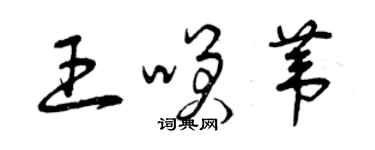 曾慶福王笑葦草書個性簽名怎么寫