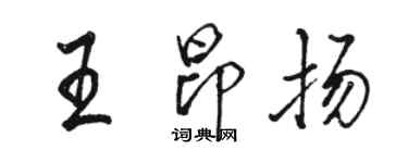 駱恆光王昂揚行書個性簽名怎么寫