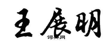 胡問遂王展明行書個性簽名怎么寫