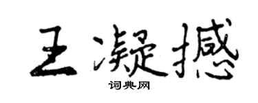 曾慶福王凝撼行書個性簽名怎么寫