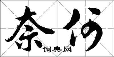 胡問遂奈何行書怎么寫