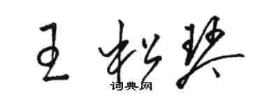 駱恆光王松琴草書個性簽名怎么寫