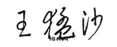 駱恆光王猛沙草書個性簽名怎么寫