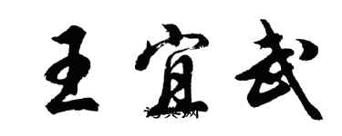 胡問遂王宜武行書個性簽名怎么寫