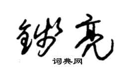 朱錫榮錢亮草書個性簽名怎么寫