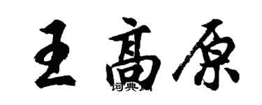 胡問遂王高原行書個性簽名怎么寫