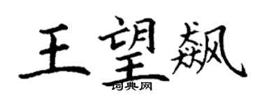 丁謙王望飆楷書個性簽名怎么寫