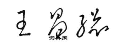 駱恆光王昌總草書個性簽名怎么寫