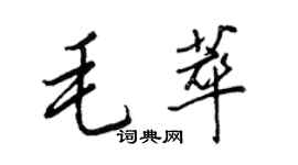 王正良毛萃行書個性簽名怎么寫