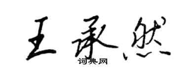 王正良王承然行書個性簽名怎么寫