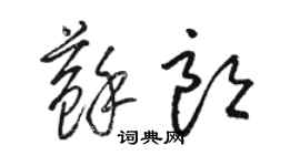 駱恆光蘇朗草書個性簽名怎么寫