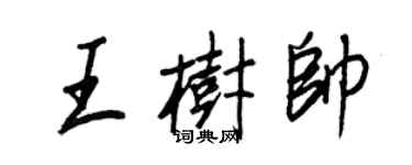 王正良王樹帥行書個性簽名怎么寫