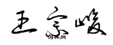 曾慶福王宗峻草書個性簽名怎么寫