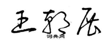 曾慶福王朝展草書個性簽名怎么寫