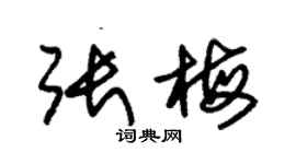 朱錫榮張梅草書個性簽名怎么寫