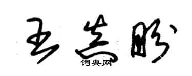 朱錫榮王真盼草書個性簽名怎么寫