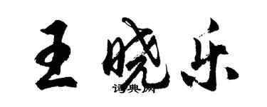 胡問遂王曉樂行書個性簽名怎么寫