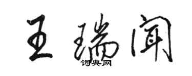 駱恆光王瑞聞行書個性簽名怎么寫