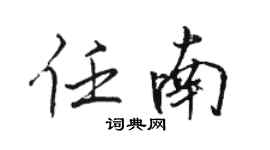 駱恆光任南行書個性簽名怎么寫