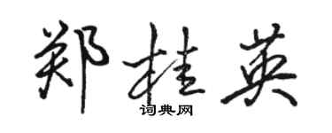 駱恆光鄭桂英行書個性簽名怎么寫