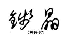 朱錫榮錢晶草書個性簽名怎么寫