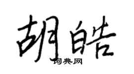 王正良胡皓行書個性簽名怎么寫