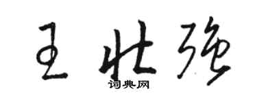 駱恆光王壯強草書個性簽名怎么寫